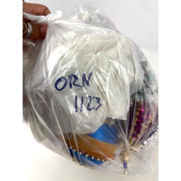 Bulk Lot of 16 Vtg Christmas Ornaments Handcrafted Pushpin Balls Wise Men Set - Picture 16 of 16